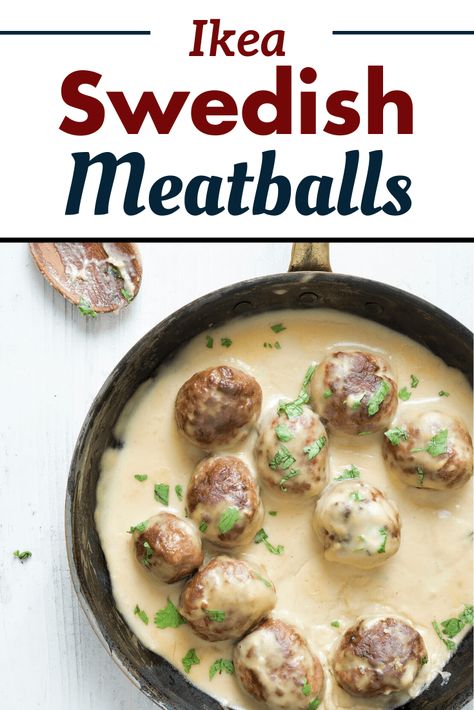 Ikea just released their famous recipe for Swedish Meatballs. Melt-in-your mouth meatballs covered in a creamy gravy that goes perfectly on top of your favorite pasta. Ikea Meatball Sauce, Swedish Meatball Sauce Recipe, Recipe For Swedish Meatballs, Meatball Sauce Recipe, Ikea Swedish Meatball Recipe, Meatballs Sauce Recipe, Swedish Meatball Sauce, Ikea Swedish Meatballs, Swedish Meatball Recipe