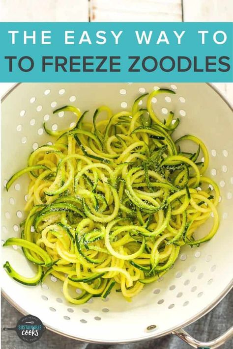 Learn all the tips and tricks for Freezing Zucchini to extend the harvest. Learning how to freeze zucchini using multiple methods, is a great way to preserve this delicious summer veggie. Homemade Zucchini Noodles, Preserving Zucchini, Spiralized Zucchini Recipes, How To Freeze Zucchini, Canned Zucchini, Frozen Zucchini, Making Zucchini Noodles, Freezing Zucchini, Zucchini Noodle Recipes