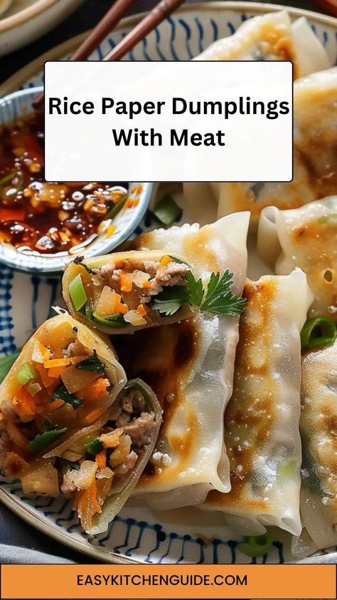 Rice Paper Dumplings With Meat – Easy Kitchen Guide Rice Paper Dumplings, Rice Paper Recipes, Date Tips, First Date Tips, Kitchen Guide, Chinese Cooking Recipes, Asian Inspired Recipes, Filipino Food, Chinese Dishes