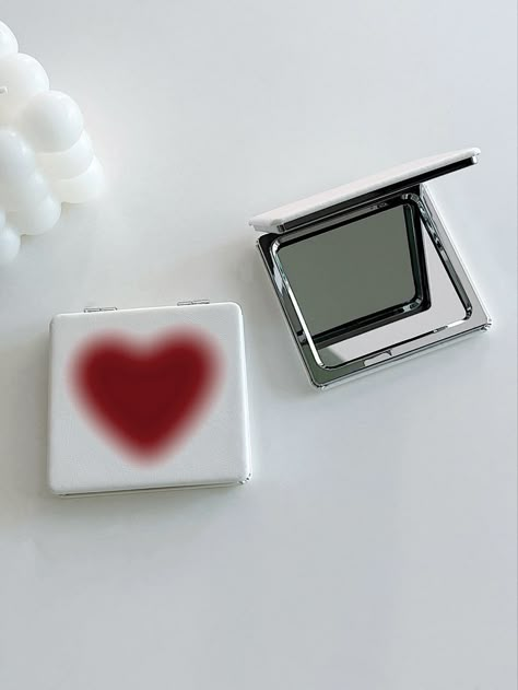 Foldable Mirror, Small Mirrors, Makeup Items, Pocket Mirror, Heart Pattern, Compact Mirror, Makeup Mirror, Heart Patterns, True Beauty