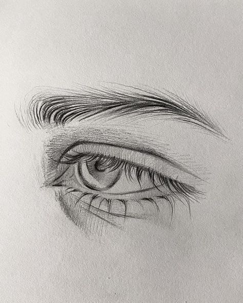 Beautiful Eye Drawing, Easy Eye Sketches, Eye Sketching, Sketching For Beginners, Arabic Calligraphy Tattoo, Drawing With Pencil, Pencil Sketch Drawing, Eye Sketch, Beauty Art Drawings