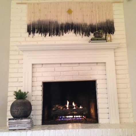 Dip dye tapestry above the fireplace! Lauren Williams, Above The Fireplace, New House Decor, Dip Dye, The Fireplace, House Decor, Dip, New House, Fireplace