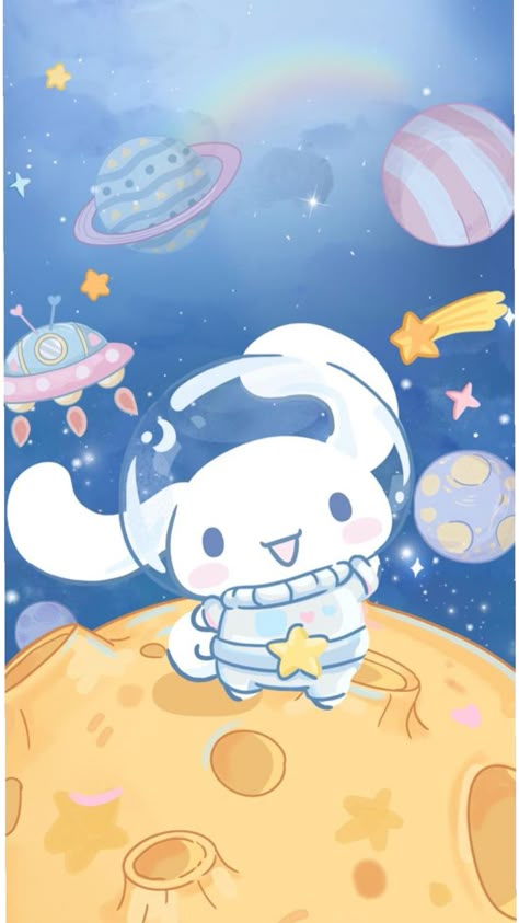 Cinamoroll Wallpaper Lockscreen, Space Aesthetic Cute, Cinnamoroll Wallpaper Iphone, Cinnamoroll Wallpaper Aesthetic, Cinamoroll Wallpaper, Cinnamoroll Pfp, Cutest Wallpaper, Sanrio Design, Cinnamoroll Wallpaper