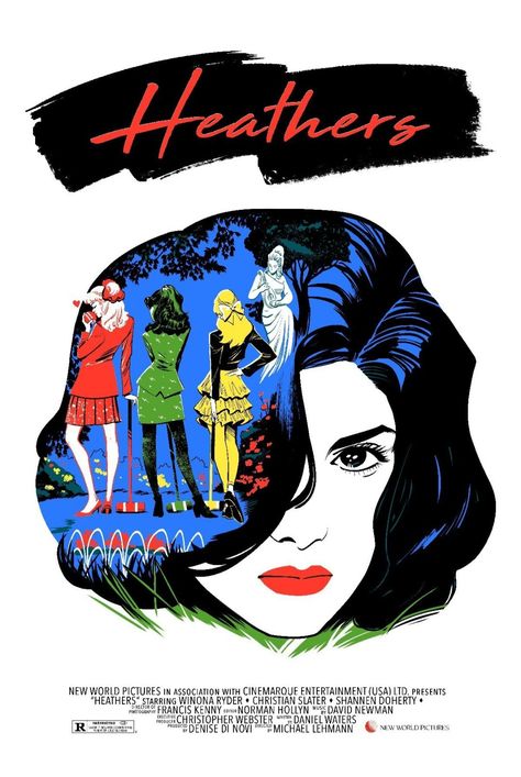 Heather Poster, Heathers Movie Poster, Letterboxd Posters, Heathers Poster, Heathers Wallpaper, Heathers Fan Art, Heathers Movie, Veronica Sawyer, Heathers The Musical