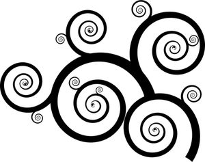 PublicDomainVectors.org-Black and white wavy spiral pattern vector image Vines Design, Hair Logo Design, Vine Drawing, Spiral Line, Abstract Waves, Spiral Pattern, Vine Design, Vector Portrait, Clip Art Borders