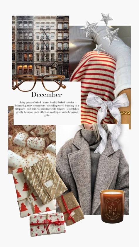 the vibe for december 1st #moodboard #christmas #winter #winterwonderland #december #visionboard #cozyaesthetic December Mood Board, December Moodboard, Cold Fingers, Purse Essentials, December 1st, Cozy Aesthetic, Fall Inspo, Winter Travel, The Vibe