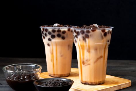 Mango Pudding, Bubble Tea Boba, Brown Sugar Syrup, Bubble Milk Tea, Tea Diy, Tea Cake, Flavored Milk, Tea Powder, Fresh Milk