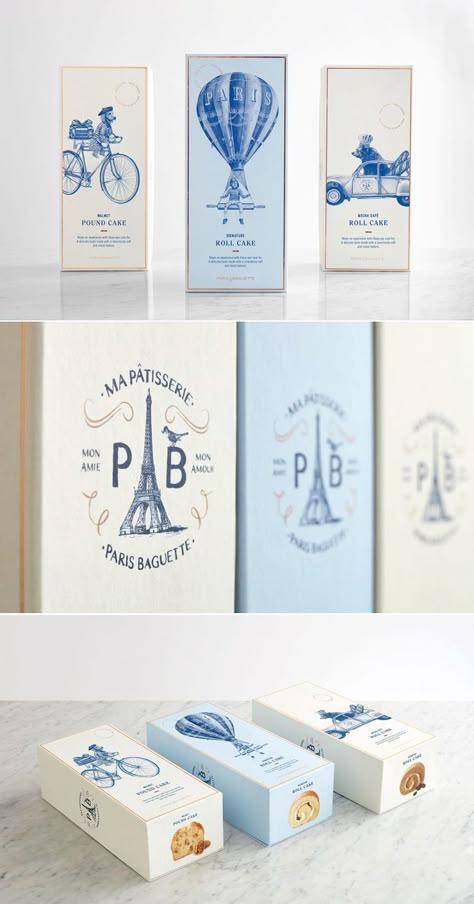 Elegant Package Design, French Packaging Design, Minimalistic Packaging Design, Cartoon Box Design, Baguette Packaging, Biscuits Packaging Design, French Packaging, Packaging Design Food, Dessert Packaging Design