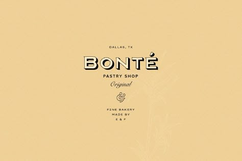 Bonté Pastry Shop - branding by Puro Diseño Bakery Names Ideas Unique French, Unique Cafe Design, Pastries Branding, Pastry Branding Design, Pastry Shop Logo, French Bakery Branding, Pastry Brand Identity, Bakery Cafe Logo, Pastry Branding