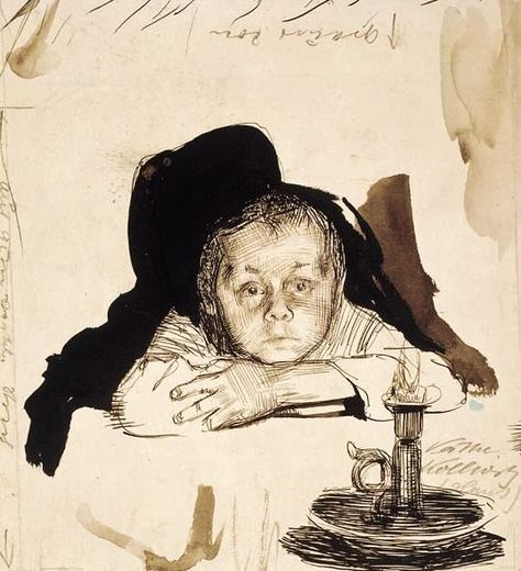 Käthe Kollwitz - Portrait of Hans Kollwitz Kollwitz Kathe, Kathe Kollowitz, Kate Kollwitz, Kathe Kollwitz, Illustration Kunst, Women Artists, Hur Man Målar, German Art, Arte Inspo