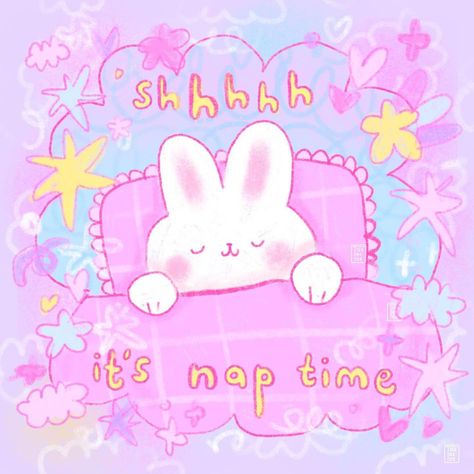 aoife 💖 on Instagram: “Shhhh it’s nap time!!! 🐰💤This is how I’m gonna be once I’ve finished all my uni work, just under two weeks now I will do it!!!😤😤 Do you…” Sleepy Pink Aesthetic, Sleeping Illustration, Bunny Space, I Will Do It, Happy Pictures, Apple Watch Wallpaper, Time Art, Silly Images, A Bunny