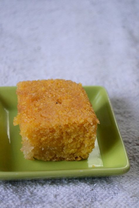 Broa de Fubá – Eggless Brazilian Corn Cake Brazilian Recipes Dessert, Corn Cakes Recipe, Corn Cake, No Egg Desserts, Cake From Scratch, Corn Meal, Corn Cakes, Eggless Cake, Corn Recipes