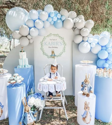 Rabbit Theme Party, Peter Rabbit Theme Party, Peter Rabbit Theme, Drinks Cart, Rabbit Theme, Peter Rabbit Birthday, Rabbit Birthday, 1st Birthday Balloons, Birthday Props