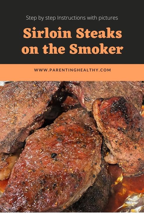 Pitboss Pellet Grill Recipes Steak, Reverse Sear Steak Pellet Grill, Smoker Steak Recipe, Smoked Steak Recipes, Smoked Sirloin Steak, Smoked Steaks, Pit Boss Pellet Grill Recipes, Top Sirloin Steak Recipe, Sirloin Steak Recipe