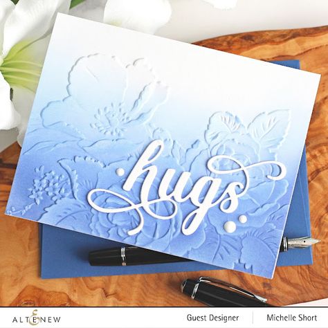 Altenew Cards, Fancy Script, Bouquet Of Roses, Intro Video, Unique Roses, Embossed Cards, Embossing Folders, Embossing Folder, Paper Craft Projects