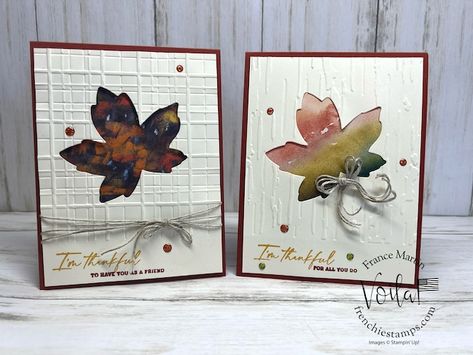 Soft Seedlings Su Cards, Stampin Up Soft Seedlings Cards, Soft Seedlings Stampin Up Cards, Stampin Up Soft Seedlings, Stampin Up Gorgeous Leaves, Soft Seedlings, Small Craft Ideas, Fall Cards Handmade, Fall Decoration Ideas