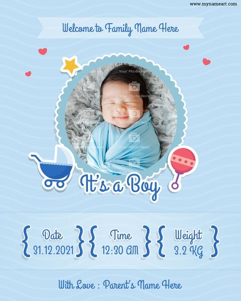 Birth Announcement Card Ideas, Diy Baby Announcement, Due In December, Boy Birth Announcement Card, 7 Month Baby, Pregnancy Workout Videos, Boy Announcement, It's A Boy Announcement, Baby Boy Birth Announcement