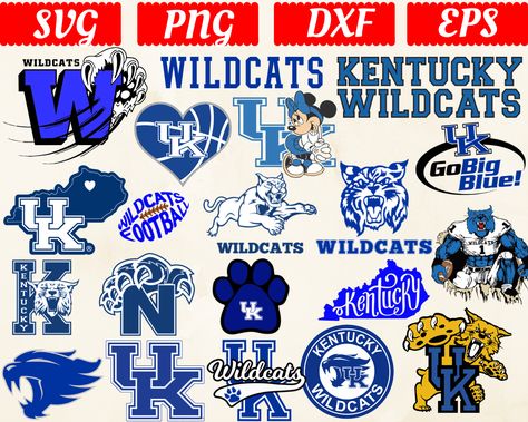 Kentucky Wildcats Svg, College Football Logos, Wildcats Svg, Kentucky Wildcats Logo, Wildcats Logo, Wildcats Football, Football Logos, Winnie The Pooh Christmas, Uk Wildcats