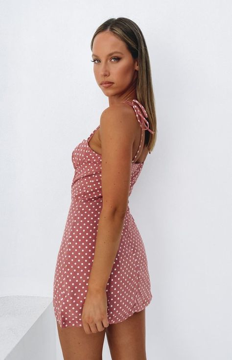 Edinburgh Dress Blush Spot – Beginning Boutique