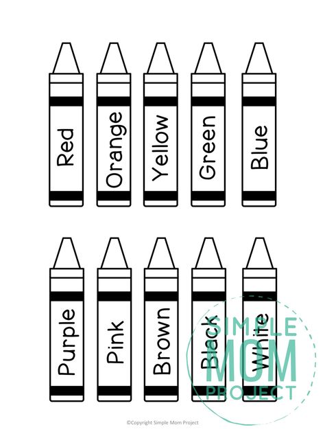 Do your kids love coloring with crayons? Why not use this free printable crayon template for the perfect coloring activity! Your kids will love them! Use it to teach colors and ask them to name them. Click to download and print these blank outline crayon templates! Crayon Decor, Homeschooling Crafts, Crayon Template, Color Worksheets For Preschool, Box Template Printable, Printable School, Homeschool Preschool Activities, School Template, Preschool Colors