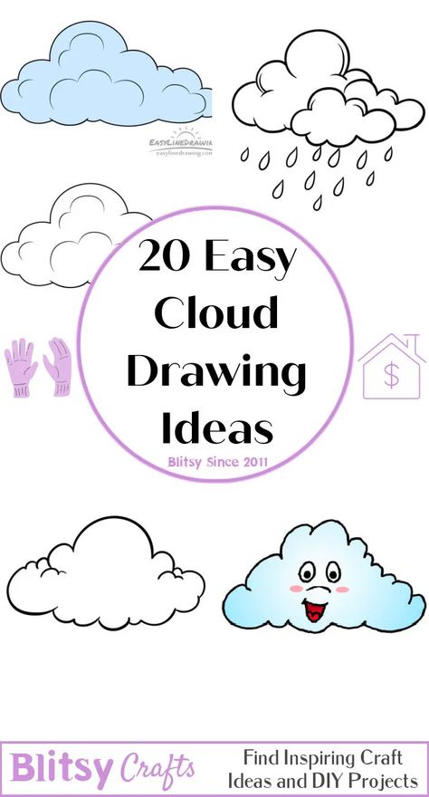 20 Easy Cloud Drawing Ideas - How To Draw A Cloud - Blitsy Drawing Of Clouds, How To Draw A Cloud Step By Step, How To Draw Clouds Step By Step, Clouds Simple Drawing, How To Draw Clouds Easy, Drawing Clouds Tutorial, Draw Clouds Step By Step, Drawing Clouds Pencil, Cloud Drawing Easy