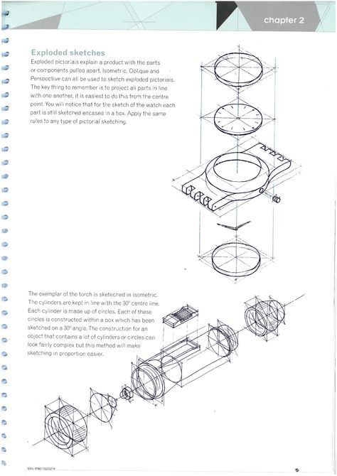 Exploded View Of Objects, Watch Exploded View Sketch, Watch Exploded View, Exploded View Sketch, Exploded Drawing, Exploded View Product, Explosion Drawing, Orthographic Projection, National Institute Of Design