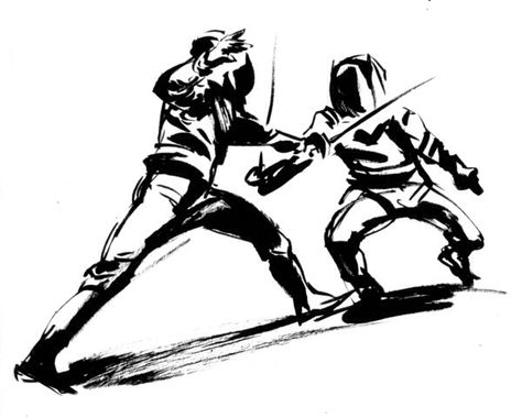 Fencing Art, Epee Fencing, Fencing Club, Fencing Sport, Filipino Art, Scene Drawing, Building A Fence, Fence Art, Sports Day