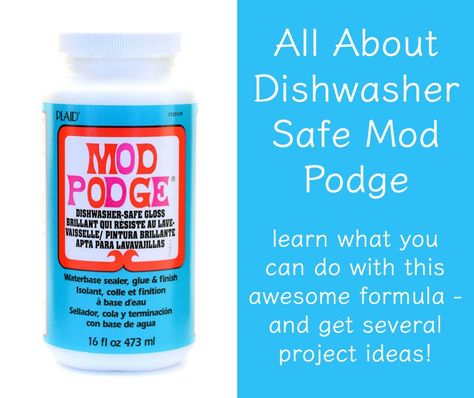 Learn all about the Dishwasher Safe Mod Podge formula! Find out what it is, how to use it, and see some projects you can make. Dishwasher Safe Mod Podge, Mod Podge Projects, Diy Mod Podge, Mod Podge Crafts, The Dishwasher, Projets Cricut, Cool Wood Projects, Natural Soaps, Modge Podge