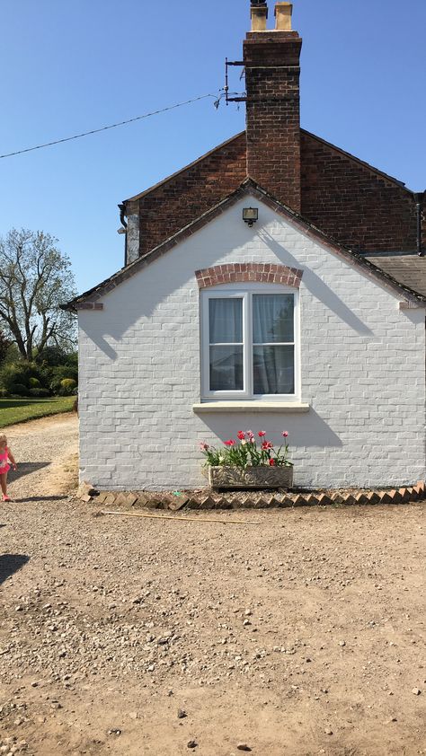 Chalk Hill Masonry Paint, Masonry Paint, Extension Ideas, Front Garden, Wall Paint, House Exterior, Chalk, Cabin, Exterior