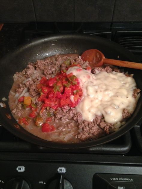 Hamburger And Salsa Recipes, Hamburger Rotel Casserole, Rotel Hamburger Casserole, Hamburger And Rotel Recipes, Rotel Casserole, Recipe Using Salsa, Meat Casserole Recipes, Hamburger Meat Casseroles, Recipes Using Hamburger