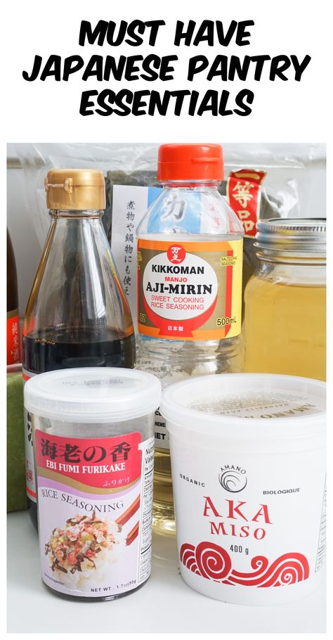 Korean Cooking Essentials, Japanese Pantry Essentials, Asian Pantry Essentials, Japanese Grocery List, Japanese Sauces, Eating For Blood Type, Japanese Ingredients, Okinawa Diet, Food International