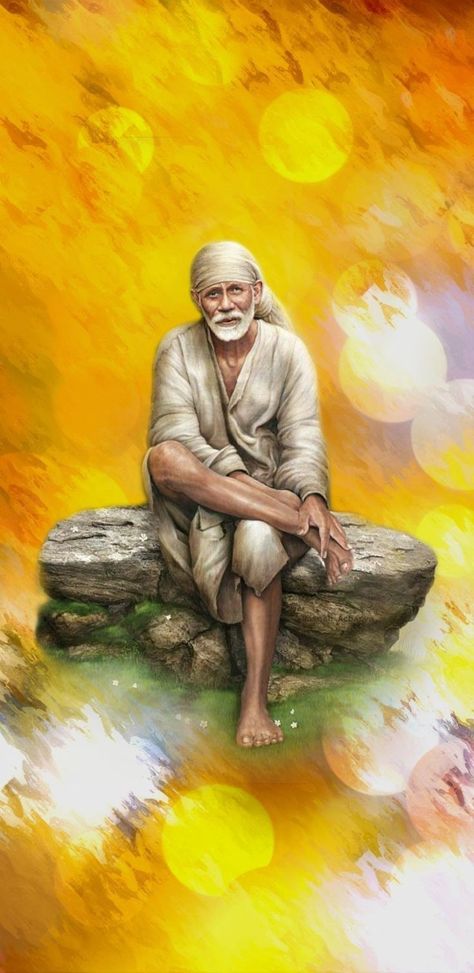 Saibaba Wallpapers Full Hd, Sai Baba Painting, Datta Maharaj, Spiritual Photos, Sai Baba Hd Wallpaper, Shirdi Sai Baba Wallpapers, Buddha Canvas, Hanuman Hd Wallpaper, Sai Baba Pictures