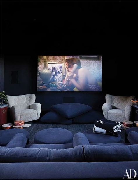 8 celebrities with their own amazing home cinemas: from Khloe Kardashian to Jennifer Lawrence - Photo 8 Kris Jenner House, Clements Design, Monochromatic Room, Jenner House, Home Cinema Room, Charlotte Perriand, Home Theater Rooms, Home Theater Design, Theatre Room