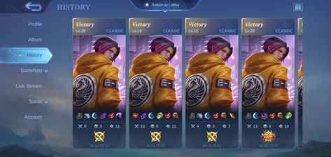 Winstreak Rank Mlbb, Mobile Legends History, History Mobile Legend, Hasil Pertandingan Mlbb, Anime Schedule, Naruto Cool, Hasil Pertandingan, Cute Funny Pics, Anime Boy Sketch