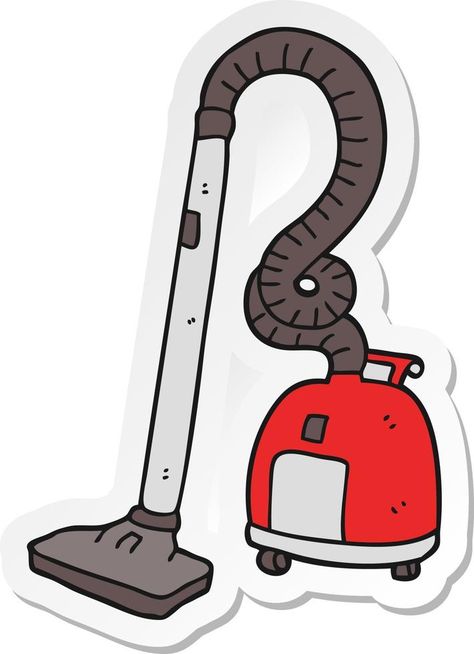 sticker of a cartoon vacuum cleaner Vacuum Cleaner Drawing, Vacuum Sticker, Cleaning Drawing, Cleaning Stickers, Apple Illustration, Business Cartoons, Bench Pillow, Preschool Reading, Pillow Ideas