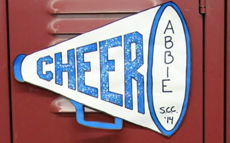 St. Croix Central cheer locker decorations - cheerleading Bleacher Decorations, Cheerleader Locker Decorations Ideas, Cheerleader Decorations, Cheerleader Locker Decorations, Cheer Locker Signs, Cheer Camp Door Decorations, Cheerleading Decorations, Locker Decorations For Sports, Cheerleading Locker Decorations