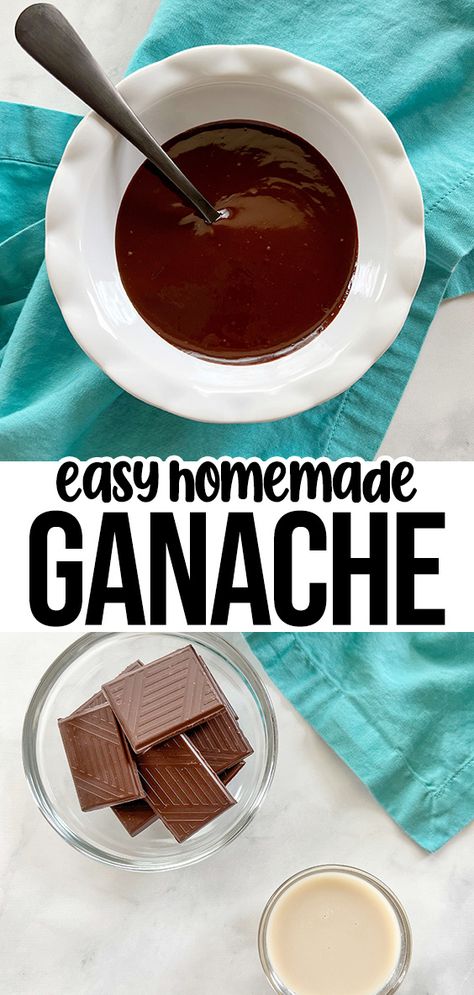 Milk Chocolate Ganache Recipe, Milk Chocolate Ganache Frosting, Chocolate Ganache With Milk, Vegan Chocolate Ganache Recipe, Dairy Free Chocolate Ganache, Easy Chocolate Ganache Recipe, Easy Ganache, Ganache Recipe Easy, Dairy Free Ganache