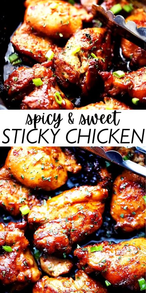 Seasoning Ideas For Chicken, Chicken Thigh Dinner Ideas Healthy, Hot And Sweet Chicken, Chicken Thigh Recipes With Honey, Chicken And Ribs, Honey Baked Chicken Thighs, One Pan Chicken Thighs, Maple Chicken Thighs, Chicken Thigh Appetizer Recipes