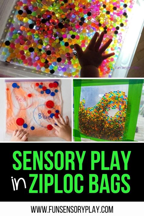 Sensory play in ziploc bags Sen Activities, Montessori Crafts, Kids Church Activities, Sensory Play Ideas, Bubble Activities, Storytime Ideas, Storytime Crafts, How To Make Water, Sensory Bags