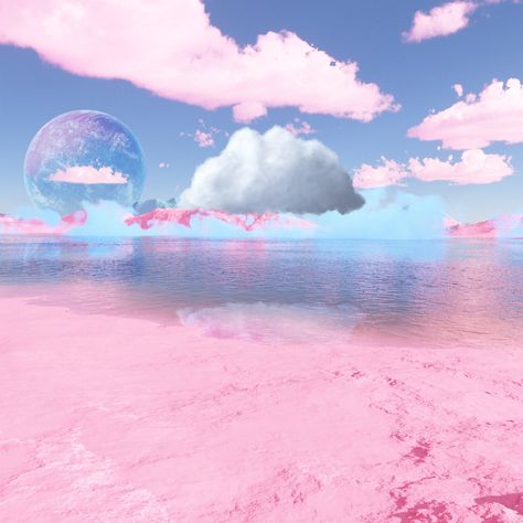 Vaporwave Pink Planet on Behance Pink Planet, Dreamscape Architecture, Alternate Reality, Vaporwave Art, Whatsapp Wallpaper, Art Digital Art, 판타지 아트, Fantasy Landscape, Aesthetic Backgrounds