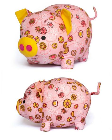 Cute Pig Sewing Pattern - Sew Modern Kids Pig Stuffed Animal, Pig Plushie, Baby Mobil, Softie Pattern, Animal Sewing Patterns, Sewing Stuffed Animals, Cute Pig, Pet Pigs, Toy Pattern