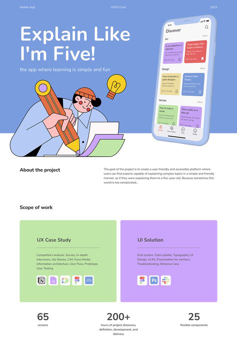 Learning App | UX/UI Case Study Ui Case Study, Ux Case Study, Case Study Design, Film Set, Ux Ui, App Ui, Design Case, Tech Design, Freelancing Jobs