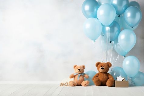 Baby Boy Background Design, Monthly Baby Pictures Boy, Baby Background Photography, Baby Photoshoot Background, Baby Birthday Background, Baby Boy Backdrop, Boy Party Balloons, Baby Birthday Banner, Boy Background