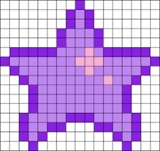 Star Perler, Purple Star, Bead Pattern, Perler Bead, Perler Beads, Beads, Purple, Pattern