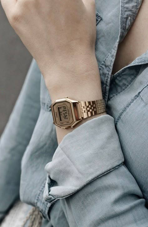 Timeless elegance never goes out of style ⌚✨ #VintageVibes #ClassicCharm #OldMoney Casio Gold Watch, Trendy Watches Women, Casio Watch Women, Casio Vintage Watch, Pretty Watches, Casio Vintage, Trendy Watches, Vintage Watches Women, Gold Watches Women