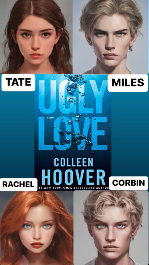 Characters of ugly love by Colleen Hoover Ugly Love Characters, Ugly Love Fanart, Ugly Love Book Aesthetic, Twisted Love Alex Volkov, Ugly Love Aesthetic, Ugly Love Book, Love Book Aesthetic, Childhood Friends Quotes, Miles Archer