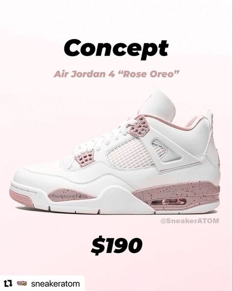 Pink Oreos Jordan 4, Swag Shoes For Women, Jordans 4s, Nike Shoes Women Fashion, Pretty Sneakers, Custom Shoes Diy, Nike Shoes Girls, Nike Fashion Shoes, Preppy Shoes