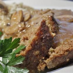 Best Ever Meatloaf with Brown Gravy Hambugar Casserole, Meatloaf With Brown Gravy, Best Ever Meatloaf, Brown Gravy Meatloaf, Meatloaf With Gravy, Brown Gravy Recipe, Fresh Bread Crumbs, Brown Sugar Recipes, Good Meatloaf Recipe