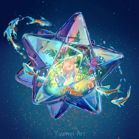 ArtStation - Star Terrarium I Have A Headache, Anime Artist, One Image, Headache, The Things, Terrarium, Fish, Anime, Art