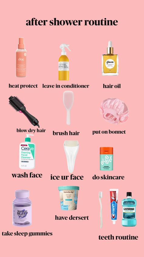 Shower Night Routine, Hair Shower Routine Steps, After Shower Hair Care Routine, Simple Shower Routine, Before Shower Routine, After Shower Hair Routine, Full Shower Routine, Shower Hair Routine, Post Shower Routine